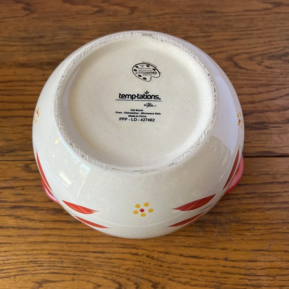 Temptations Old World Red‎ Crock Supersize Utensil Holder JAR Store & more 7